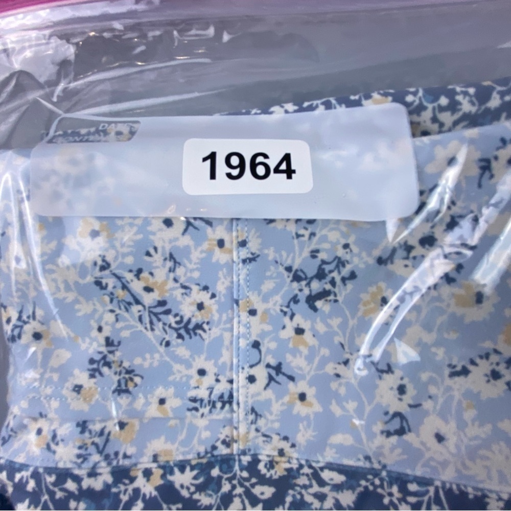 Summersalt The Do-It-All High Rise Crop Leggings Powder Blue In Bloom Print 6 - Picture 11 of 12